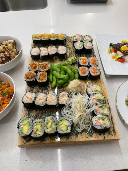 Sushi Board - Fractal Burned Serving Tray (16" x 9")