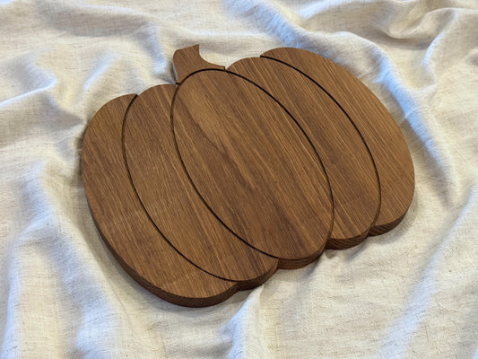 White Oak Pumpkin Board | Handcrafted Wooden Fall Serving & Charcuterie Board