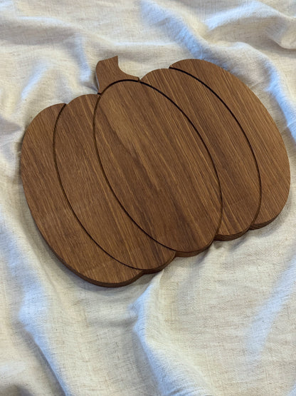 White Oak Pumpkin Board | Handcrafted Wooden Fall Serving & Charcuterie Board