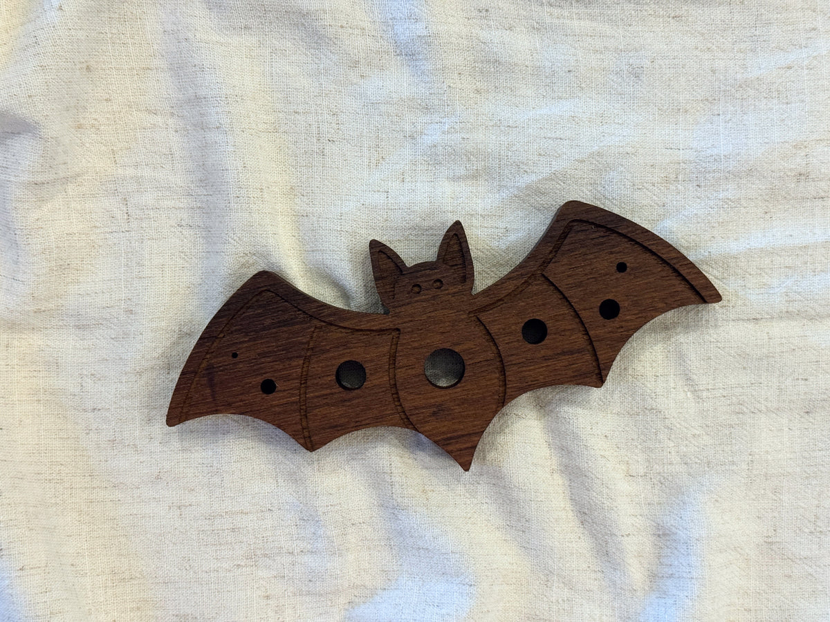 The Bat Herb Stripper | Solid Red Oak Handmade Kitchen Tool