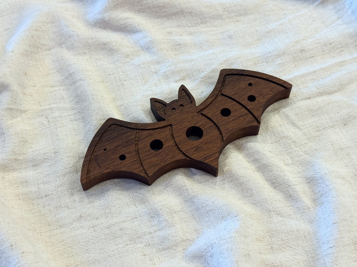 The Bat Herb Stripper | Solid Red Oak Handmade Kitchen Tool